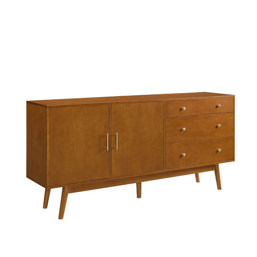 Mid-century moderne sideboard med 3 skuffer og 2 døre
